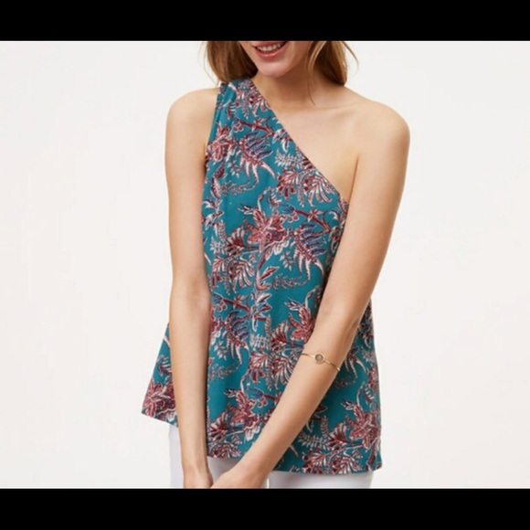 LOFT Tops - NWT Loft Floral One Shoulder Blouse